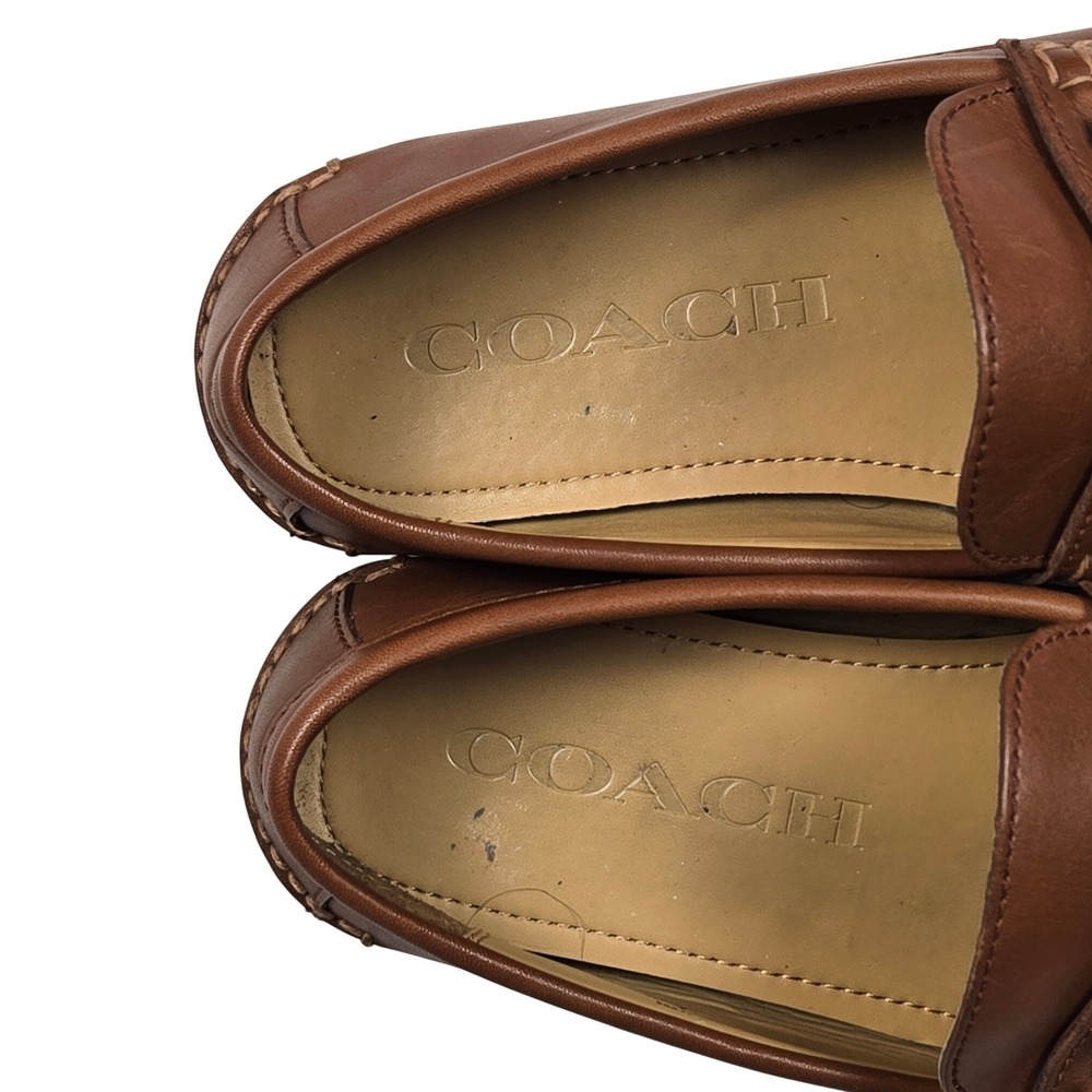 Coach‎ Collis Bit Loafers Mens Size 9D Tan Brown Leather FG2984 Turnlock Moc - Picture 4 of 13